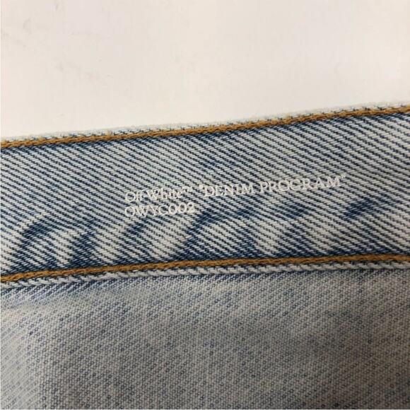 Off-White Frayed Hem Bleach shorts blue no color - 27 - Picture 13 of 15